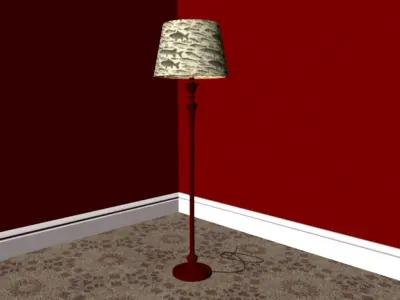 Floor Lamp Low-poly 3D model 23