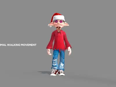 Happy Elf Character 3D model