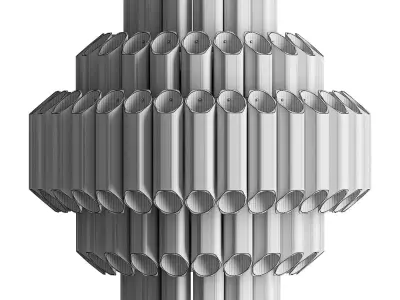 urum Cascade Murano Chandelier 3D model