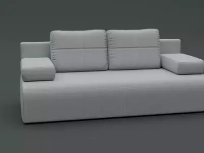 Modern living Room Sofa Low-poly 3D model