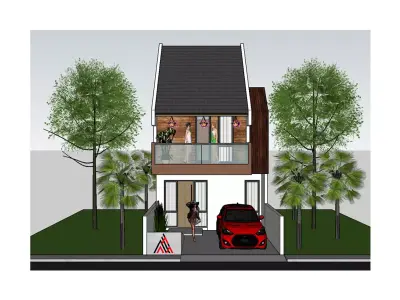 DESAIN RUMAH 5 x 12 3D model