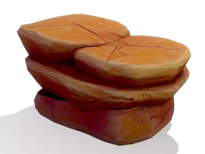 Sand Stone Low-poly 3D model