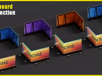 PBR - Low-Poly City Billboard Asset Low-poly 3D model
