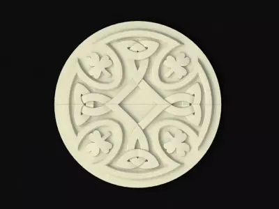 Central decor ornament for furniture 3D model 1082