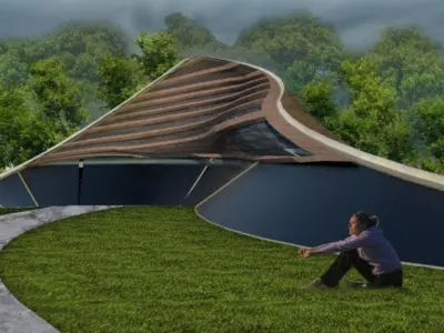 The modern building design model 3D model