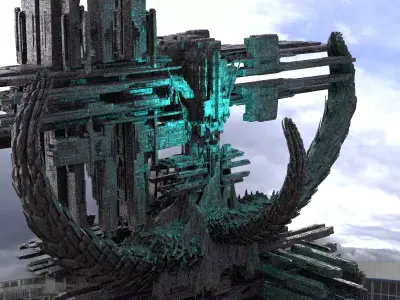 Dragon Sci fi Cult City Halls 3 3D model