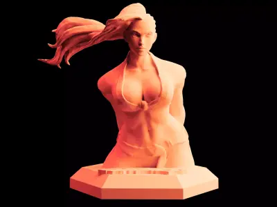 Street Fighter Laura Matsuda 3D Print Statue STL Files 3D print model