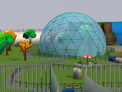 Toon 3D Zoo Low-poly 3D model
