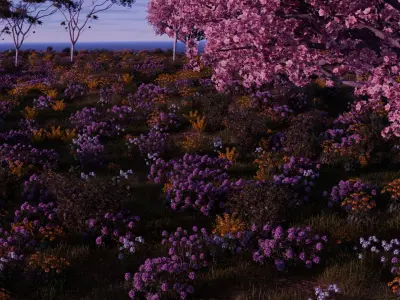 Flower field 3D model
