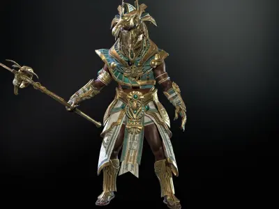 Egyptian Gods Tot Low-poly 3D model