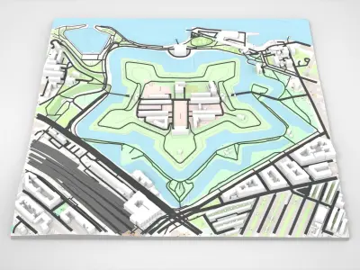 Citadel Kastellet on the island of Zealand Copenhagen Denmark 3D model