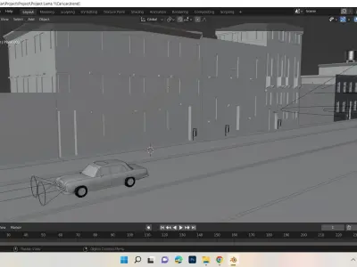 Tekstur 3D Model Lanskap Low-poly 3D model