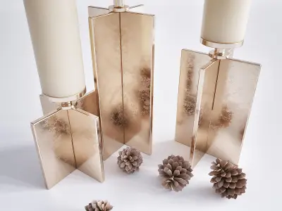 Axis Candle Holder Set 3D model