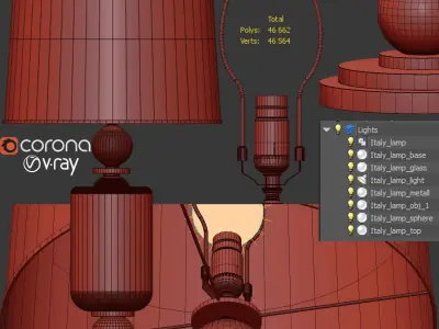 Italian lamp 1980 3D model