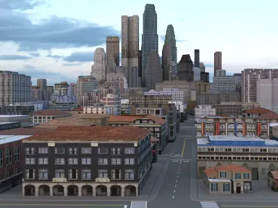 City 103 Low-poly 3D model