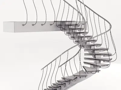 contemporary staircase 3D model