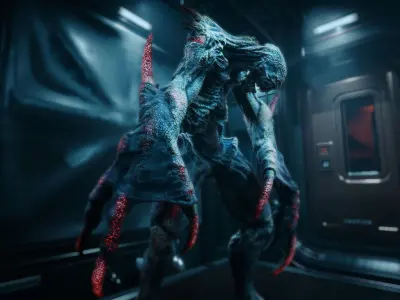 Hell Monster Low-poly 3D model