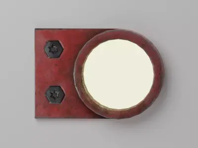 Industrial wall light Low-poly 3D model