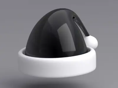 Christmas Hat Black 3D model