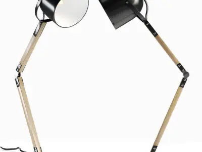 very floor lamp matte gray 3D model