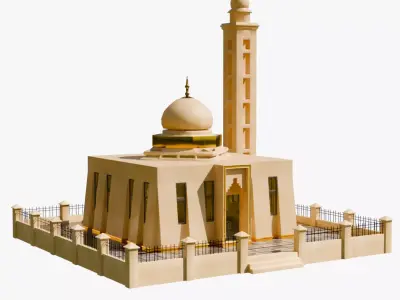 Sarwar Masjid 01 Low-poly 3D model