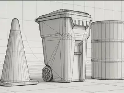 Urban Street Props Pack 3D model