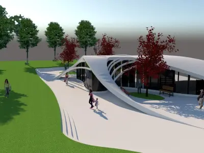 Twisted modern building design model  3D model