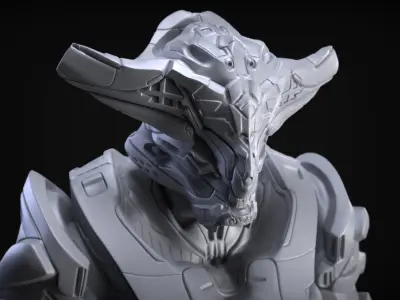 Sci-Fi  Armor 2 Sculpt 3D model