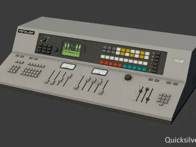 Control Desk 3 Low-poly 3D model