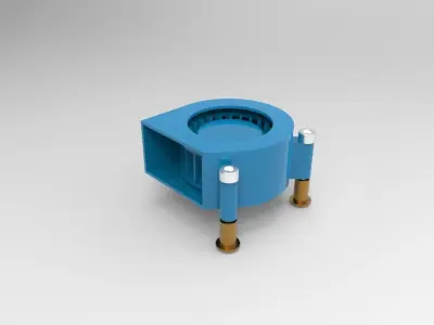 Electronic blower fan 3D model