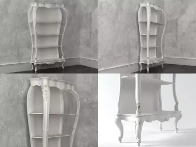 8598 four different bookshelves 3D model