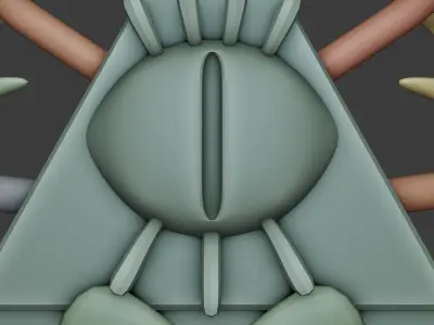 ornamental statue of Bill Cipher 3D print model