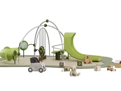 Childrens Play Area 4 Low-poly 3D model