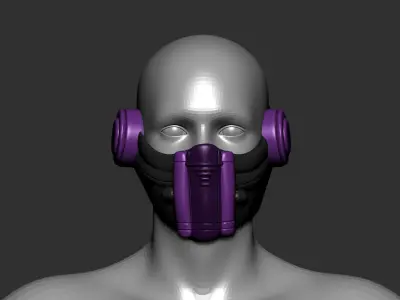 helmet high poly sculpt 3d printable  3D model 65