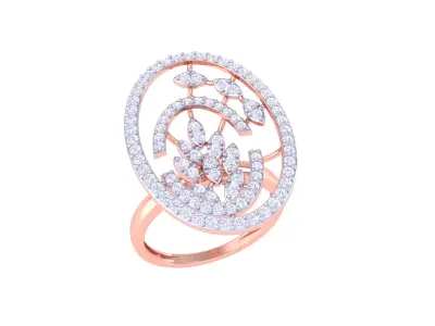  Women Ring MTL 3dm STL OBJ FBX Details 3D print model 5
