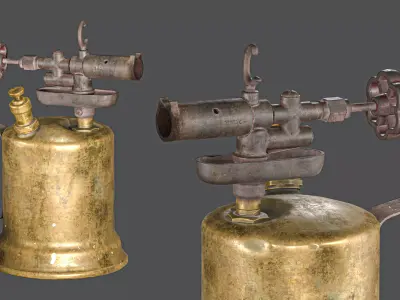 Blow torch Low-poly 3D model