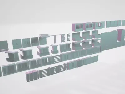 Architectural Building blocks for creating assets Free 3D model