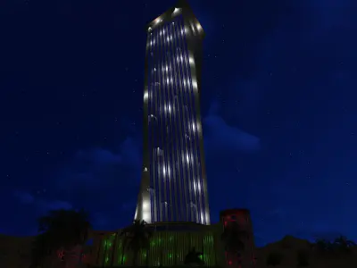 modern tower building 3D model