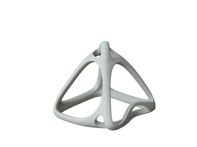 SciFi Cube Object No 57838 Low Poly Shape Low-poly 3D model