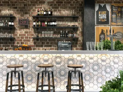 Bar counter 3D model