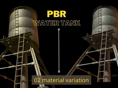 Water Tank PBR Low-poly 3D model 3D model