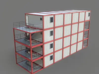 Container Building 2 3D model