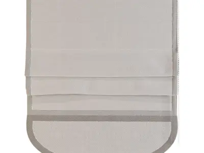 Roman Blinds Curtain Set Low-poly 3D model