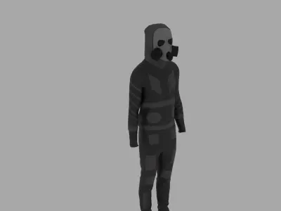 Sci-Fi Military Uniform Low-poly 3D model