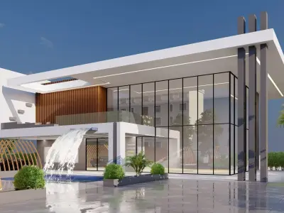 Modern Villa Modeled with SketchUp and Rendered with Lumion  3D model