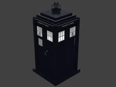 Metropolitan Police Box  The Tardis Low-poly 3D model