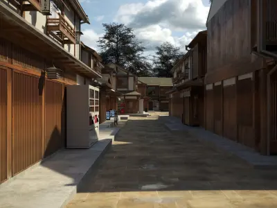Japan kyoto Street  3D model