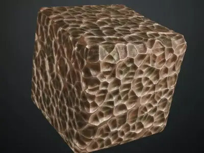 Antique Scalloped Hammered Bronze PBR Seamless Texture