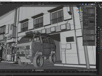 Japenese Street Scene  3D model
