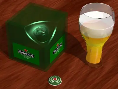 Heineken cube Free 3D model